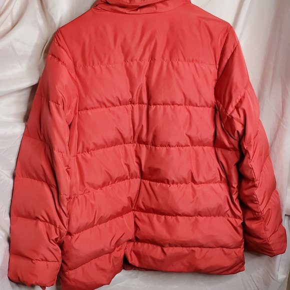 J. Jill Women's Down Puffer Carmine Red Salmon - Picture 2 of 3
